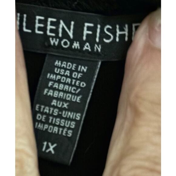 Eileen Fisher Woman black tunic, lagenlook, minimalist, effortless, quiet luxury - Picture 5 of 6